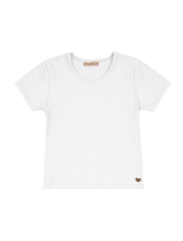 BLUSA FEM MC GOLA RED RIB CANEL BRANCO - 4/8