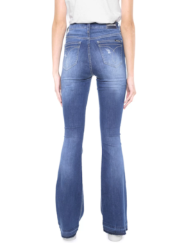 CALCA CKJ FEM JEANS HIGH RISE FLARE AZUL MEDIO