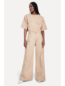 CALCA REVERSA FEM SARJA PANTALONA KHAKI