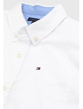 CAMISA TOMMY KIDS MAS ML SOLID OXFORD WOVEN BRANCO