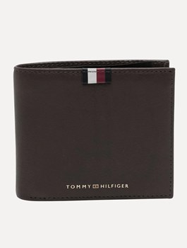 CARTEIRA TOMMY MAS TH CORP LEATHER CC AND COIN THGB6 MARROM