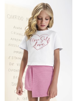 CONJUNTO FEM BL MORE SELF LOVE E SHORT SAIA DET BRANCO - 4/8