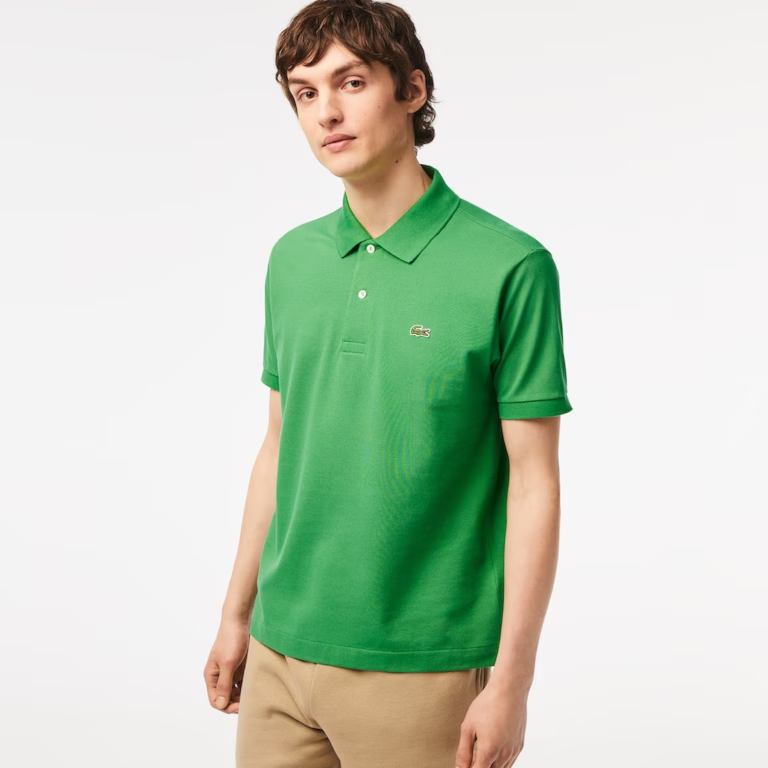 POLO LACOSTE MC MASCULINA BASICA L94 VERDE BANDEIRA