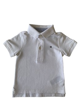 POLO TOMMY KIDS BABY MB STRETCH SOLID TH100 BRANCO