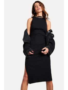 VESTIDO REVERSA FEM MALHA BASICO PRETO